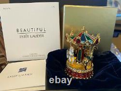 Estee Lauder Beautiful Carousel Compact Solide Parfum Limited Edition Nib Mint