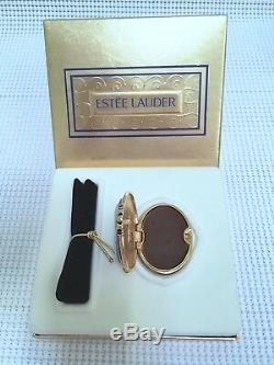 Estee Lauder Bleu Cameo Vintage Solide Parfum Compact Orig. Box Circa 1986