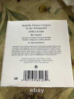 Estee Lauder Butterfly Dream Re-nutriv Poudre Pressée Compact Par Jay Strongwater