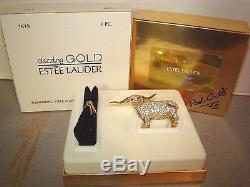 Estee Lauder Compact Au Parfum Solide De Direction Scintillante Avec Boîtes Dazzling Gold