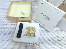 Estee Lauder Gold Pegasus Solide Parfum Compact Vtg Orig Box Nib