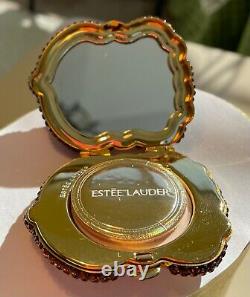 Estee Lauder Golden Pup Swarovski Crystal Compact/precious Pet Collection-nouveau