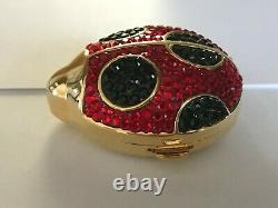 Estee Lauder Ladybug Powder Compact Mib Red Et Black Crystals