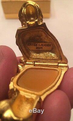 Estee Lauder Lin Blanc King Charles Spaniel Parfum Compacte Figural Compact 2001