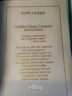 Estee Lauder Lucidity Poudre Compacte Golden Classic Édition Limitée Nouveau Withbox