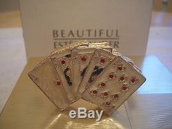 Estee Lauder Parfum Compact Rare 2002 Cartes Mains Chanceuses Mibb Gorgeous