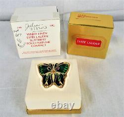 Estee Lauder Parfum Solide en Boîtier Papillon de la Ligne Blanche 1993