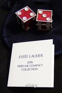 Estee Lauder Plaisirs Dame Chance Dice Compact pour Parfum Solide NOUVEAU