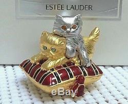 Estee Lauder Playful Cattens Cat Solide Parfum Compact In Box Mib Rare
