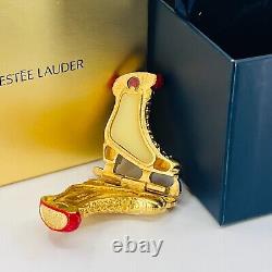 Estee Lauder Pleasures Ice Skate Compact Pour Parfum Solide-(nib)