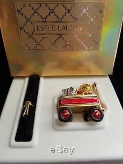 Estee Lauder Pleasures Lettle Red Wagon Compact Pour Parfum Solide Nouveau