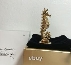 Estee Lauder Pleasures One Of A Kind Seahorse Compact Collectionable 2017 Le Nib