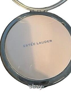 Estee Lauder Poudrier Compact Transparent Grand Design Géométrique Abstrait en Émail