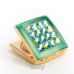Estee Lauder Re-nutriv Poudre Pressée Compact Jeweled Crystal Mirror Transparent