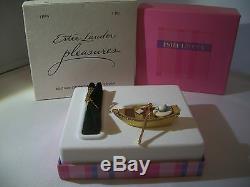Estee Lauder Solid Parfum Compact 2002, Promenade En Bateau, Menthe Dans Les Deux Boîtes Pleines