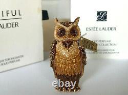 Estee Lauder Solid Parfum Compact 2010 Wise Old Owl Jay Strongwater Beautiful