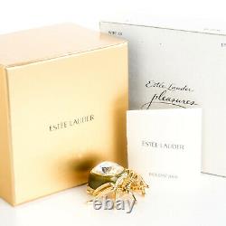 Estee Lauder Solid Perfume Compact Pleasure Jeweled Spider Both Boxes Vacances