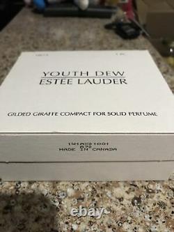 Estee Lauder Youth Dew 2002 Gilded Giraffe Parfum Compact Nouveau Dans La Boîte