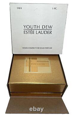 Estee Lauder Youth Dew Violon Collectible Solide Parfum Compact Fragrance dans une boîte