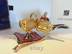Estee Lauder accorde 3 voeux Monica Rich Kosann Parfum Compact Nib X Disney
