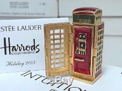 Harrods 1/400 Estee Lauder London Téléphone Parfum Solide Vtg Compact Rare