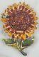 Jay Strongwater Estee Lauder Automne Automne Sunflower Boîte De Compact De Parfum Floral