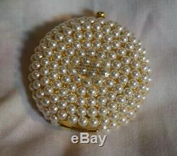 Jg-094 Estee Lauder Wedding Day Avec Perles Poudre Compacte Utilisée Dans L'encadré Vintage