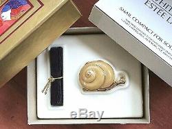 Mibb Estee Lauder White Linen Parfumeries En Lucky Escargot Compact Solid Orig Box Rare