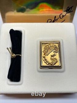 NIB COMPLET 2000 Estee Lauder Youth Dew Gold Cameo Compact de Parfum Solide Signé