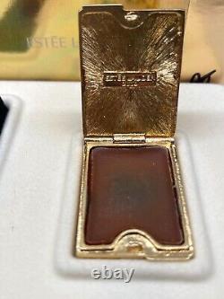 NIB COMPLET 2000 Estee Lauder Youth Dew Gold Cameo Compact de Parfum Solide Signé