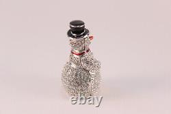 Nib Estee Lauder Magnifique Scintillant Snowman Xmas Cristal Compact Parfum Solide