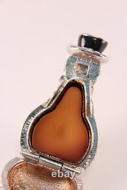 Nib Estee Lauder Magnifique Scintillant Snowman Xmas Cristal Compact Parfum Solide