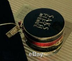 Nib Estee Lauder Saks Fifth Avenue Hat Box Parfum Solide Compact Rare Vtg