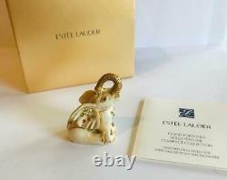 Nib Full 2011 Estee Lauder/jay Strongwater Luck Elephant Solid Perfume Compact