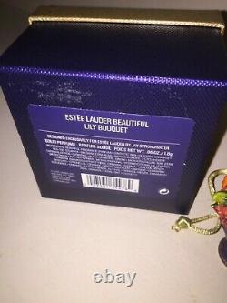 Nib New Estee Lauder Solid Parfum Compact Beautifil 2004 Fleur Lily Bouquet