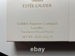 Paire De Nouveaux En Boîte Estee Lauder Golden Compact Lucidity Aquarius & Leo Gold