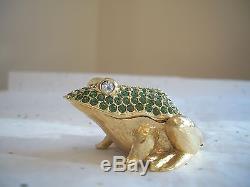 Parfum Solide D'estee Lauder Compact Jeweled Prince Charming Frog 1997 Beautiful