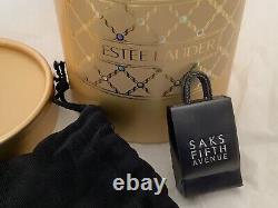 Rare Estee Lauder Plaisirs Saks Cinquième Ave Sac D'achat Parfum Solide Compact