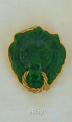 Tres Rare Estee Lauder Azuree Green Lion 1970 Parfum Compact Solide