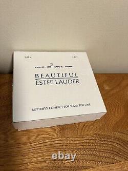 Vintage 1999 Estee Lauder Collier Papillon Compact de Parfum Solide Neuf dans sa Boîte #2/1000