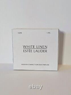 Vintage 2001 Estee Lauder White Linen Rooster Compact pour Parfum Solide
