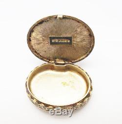 Vintage Estee Lauder Collection Souvenir Souvenir Solide Cameo Gold Compact Box