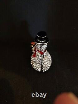 Vintage Estee Lauder Magnifique Scintillant Snowman Parfum Compact