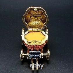 Vtg 2000 Estee Lauder Solid Perfume Compact Beautiful Cendrillons Coach Dans La Boîte